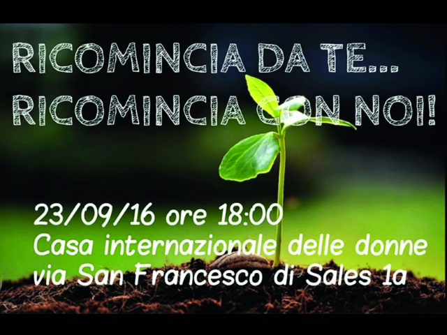 Ricomincia da te… ricomincia con noi!