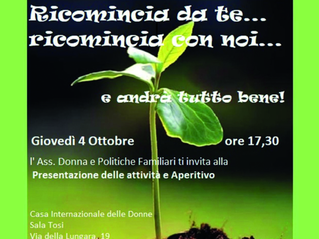 Ricomincia da te… ricomincia con noi!